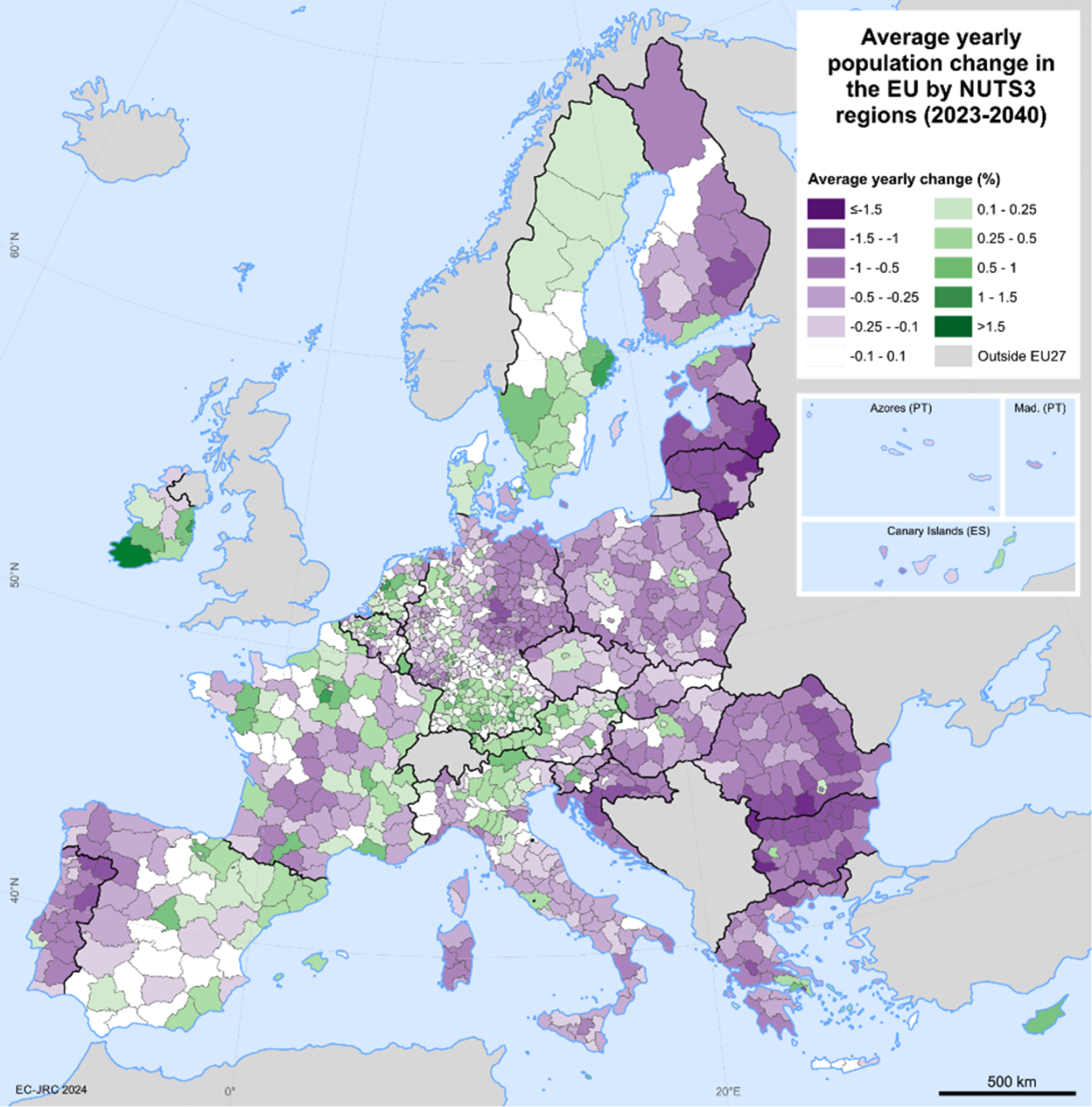 Δημογραφία 2040: ο πληθυσμός συρρικνώνεται στις αγροτικές περιοχές