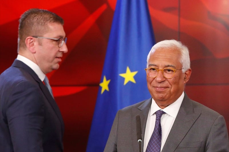 Ο Αντόνιο Κόστα καλεί τη Βόρεια Μακεδονία να τροποποιήσει το Σύνταγμά της όπως έχει συμφωνήσει