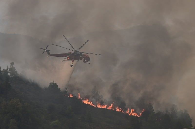 Φωτιά στον δήμο Τεμπών Λάρισας