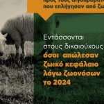 Επέκταση της ενίσχυσης προς τους αιγοπροβατοτρόφους που επλήγησαν από ζωονόσους