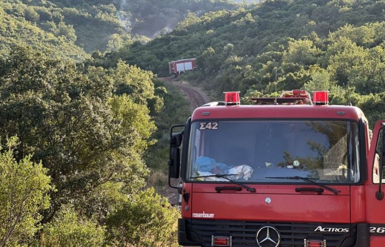 Υπό μερικό έλεγχο η φωτιά στο Στρατώνι Χαλκιδικής