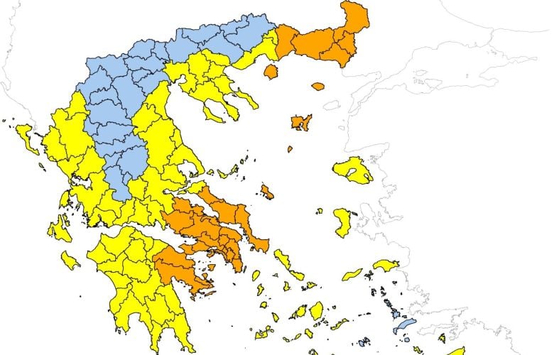 Πολύ υψηλός κίνδυνος φωτιάς και την Πέμπτη