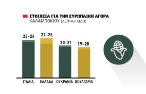 Στο καλαµπόκι όλα παίζονται στις εισαγωγές,  µε 220 ευρώ η παράδοση από Ουκρανία