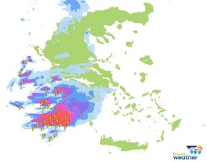 Έκτακτο δελτίο επιδείνωσης του καιρού εξέδωσε η ΕΜΥ: Ισχυρές βροχές και καταιγίδες από το Σάββατο μέχρι και το βράδυ της Κυριακής