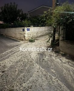Κορινθία: Δρόμος έγινε… χαντάκι με την πρώτη ψιχάλα