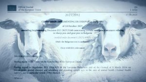 Έγγραφο από τις Βρυξέλλες: Η Ευρωπαϊκή Επιτροπή παρατείνει τα μέτρα για την ευλογιά αιγοπροβάτων