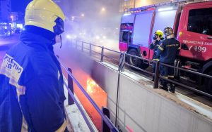 Ξέσπασε πυρκαγιά σε υπόγεια διάβαση στη Λεωφόρο Συγγρού