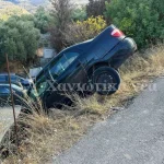 Αυτοκίνητο στα Χανιά με επιβάτες γιαγιά και εγγονάκι έπεσε σε γκρεμό