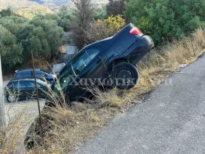 Αυτοκίνητο στα Χανιά με επιβάτες γιαγιά και εγγονάκι έπεσε σε γκρεμό