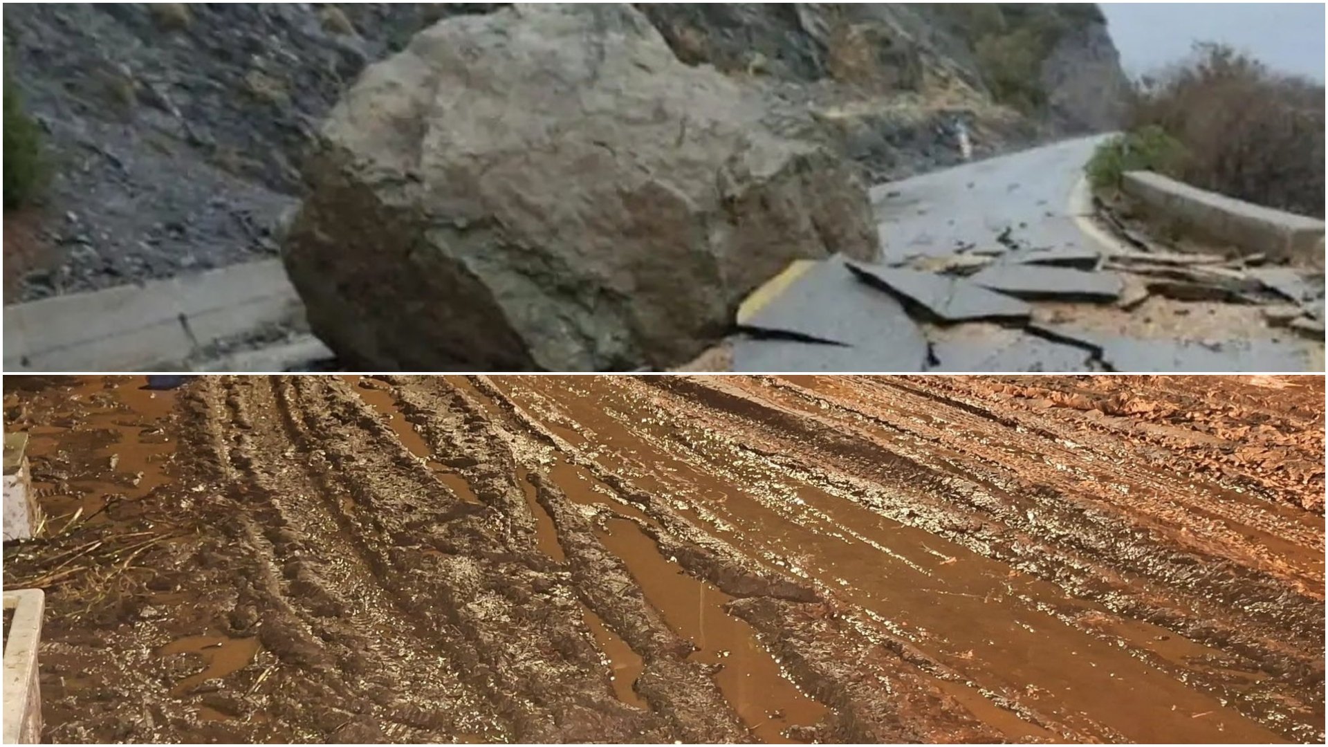 Έπεσε βράχος 40 τόνων στη Λέσβο - Υπερχείλισε ποτάμι στην Άνδρο