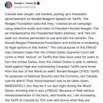 ανάρτηση, Τραμπ, Καναδάς