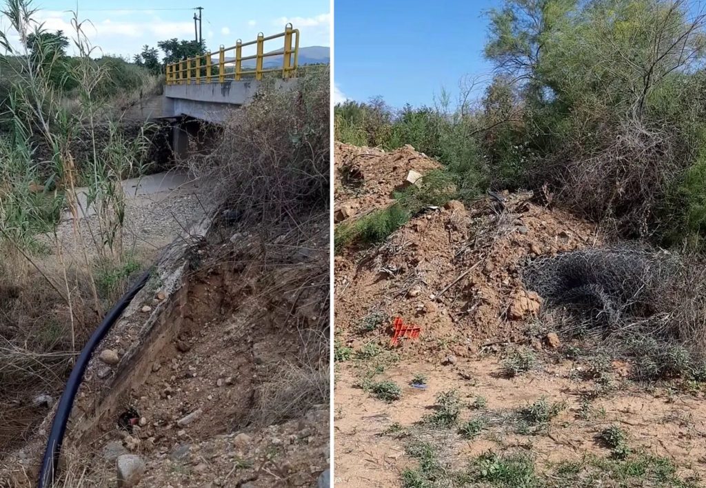 Χαλκιδική, μπάζωμα ρέματος