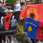 Διαμαρτυρία UÇKάδων έξω από το Συμβούλιο της Ευρώπης