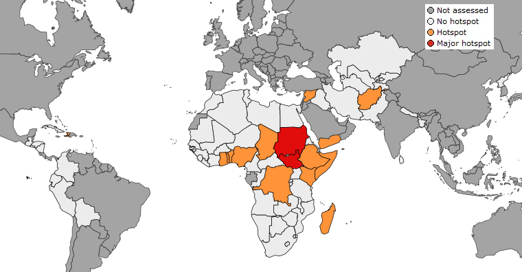 H αξιολόγηση των σημείων ανωμαλιών της παγκόσμιας γεωργικής παραγωγής