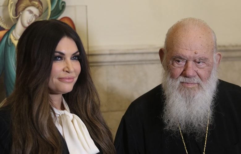 Η Κίμπερλι Γκίλφοϊλ συναντήθηκε με τον Αρχιεπίσκοπο Ιερώνυμο: «Είναι θαυμάσιο που σας γνωρίζω»