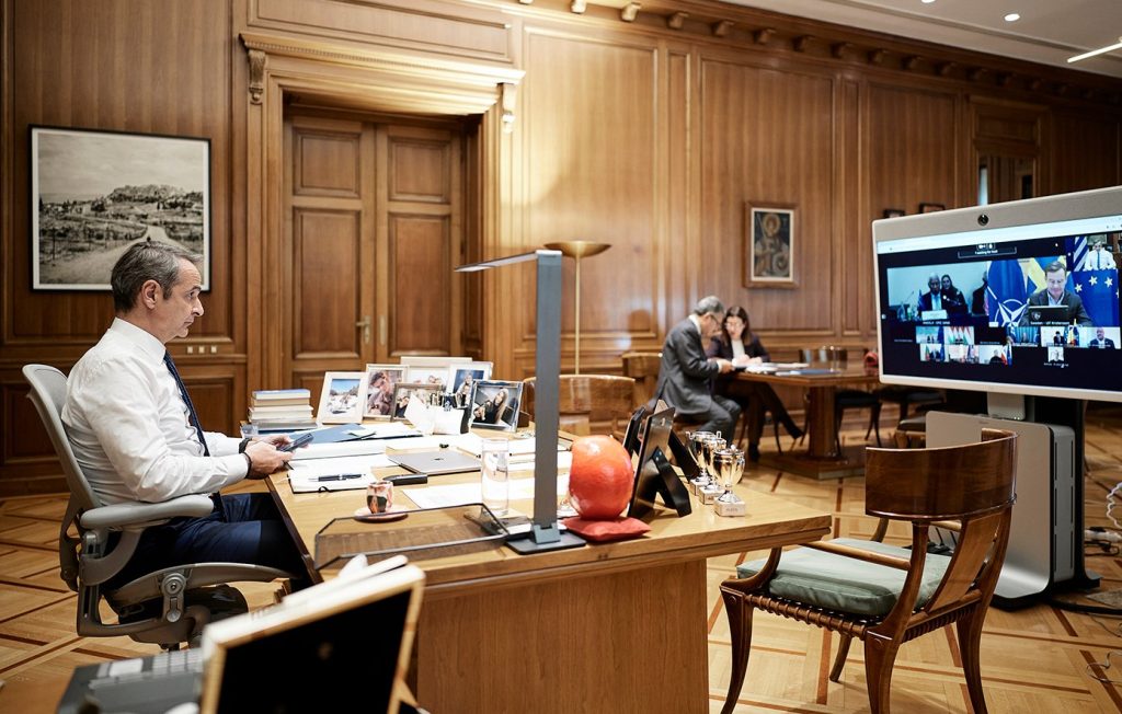 Σε έκτακτη τηλεδιάσκεψη των ηγετών της ΕΕ για την Ουκρανία συμμετείχε ο Μητσοτάκης