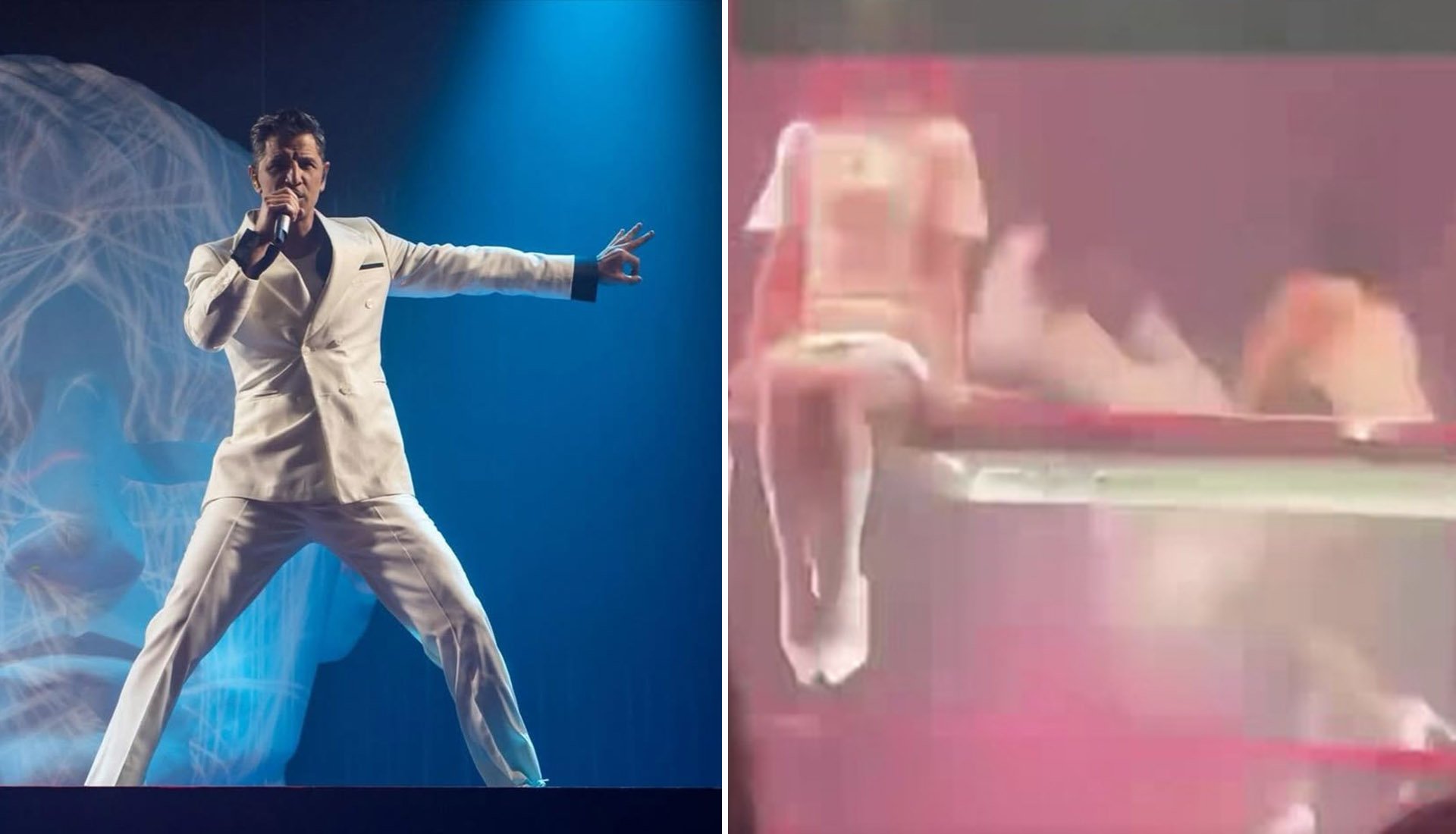 Ο Σάκης Ρουβάς έπεσε από την σκηνή