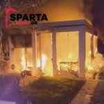 Λακωνία: Παρανάλωμα κιόσκι καφετέριας μετά από έκρηξη σόμπας