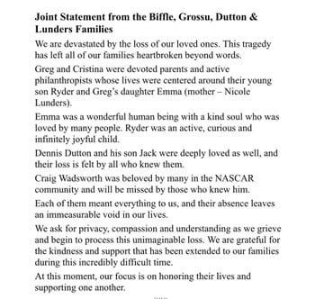 Νεκρός θρύλος του NASCAR και η οικογένειά του στη συντριβή αεροσκάφους στις ΗΠΑ