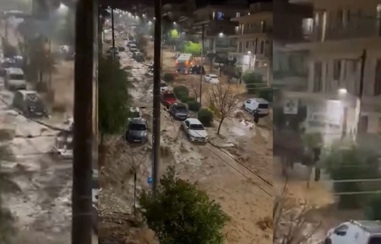 Βούλιαξε η Γλυφάδα από την καταρρακτώδη βροχή – Βίντεο-σοκ με ορμητικά νερά να παρασέρνουν τα πάντα