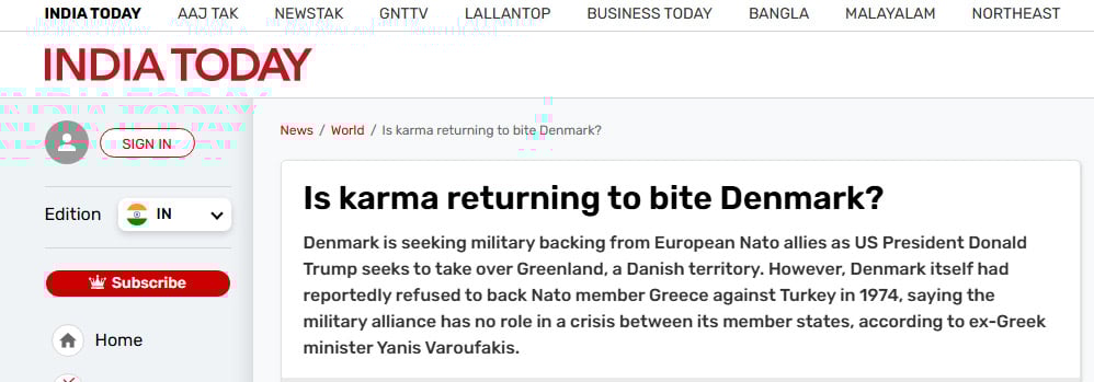 Όταν η Δανία το '74 αρνήθηκε να υποστηρίξει την Ελλάδα για την τουρκική εισβολή στην Κύπρο