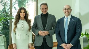 Η συνάντηση της Κίμπερλι Γκίλφοϊλ με τον Κυριάκο Μητσοτάκη