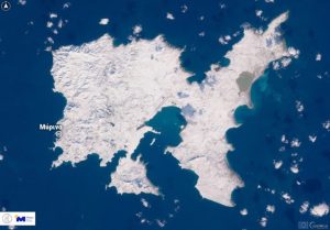 Η απίστευτη εικόνα απο δορυφόρο που δείχνει την Λήμνο σαν την «Αρκτική»