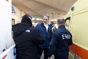 Επίσκεψη του Κυριάκου Μητσοτάκη στο ΓΝΑ «Γεώργιος Γεννηματάς»