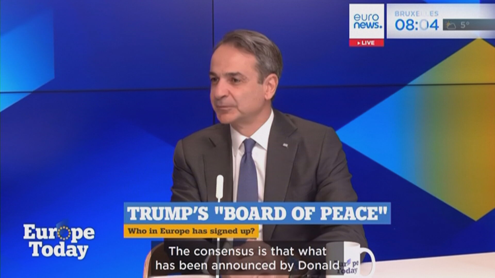 Συνέντευξη του Κυριάκου Μητσοτάκη στο Europe Today