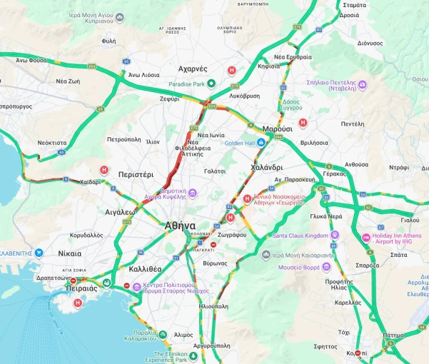 Κυκλοφοριακό κομφούζιο στον Κηφισό - Καθυστερήσεις στην Αττική Οδό