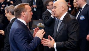 Δένδιας από Σύνοδο ΝΑΤΟ για Υπουργούς Άμυνας: «Δεν υπάρχει προγραμματισμένη συνάντηση εδώ με τον Τούρκο ομόλογό μου»