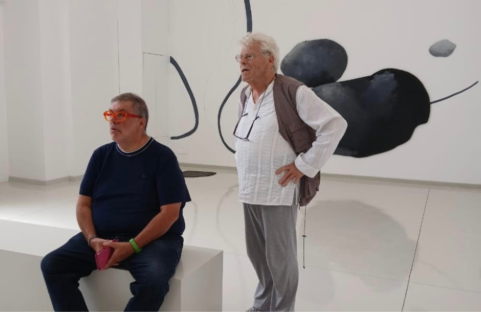 Ο Κώστας Τσόκλης και ο Θανάσης Λάλας στο Μουσείο Οίνου Γεροβασιλείου