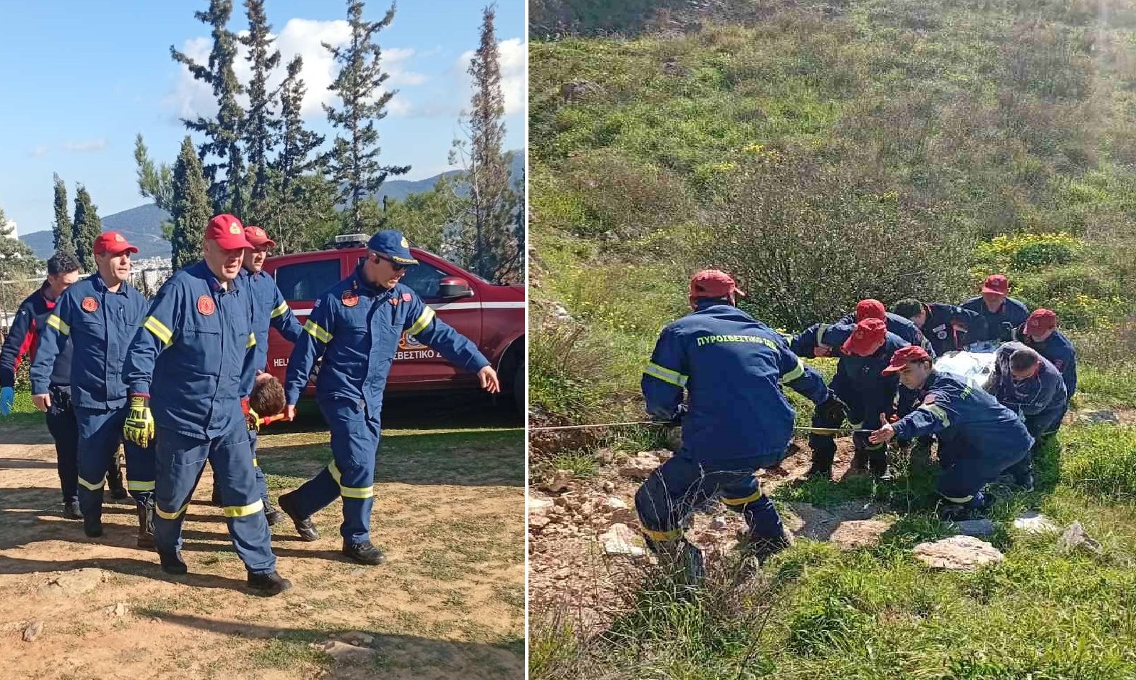 Απεγκλωβίστηκε τραυματίας στα Τουρκοβούνια, από την Πυροσβεστική