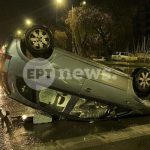 Αυτοκίνητο αναποδογύρισε στο κέντρο της Θεσσαλονίκης – Στο νοσοκομείο ο οδηγός