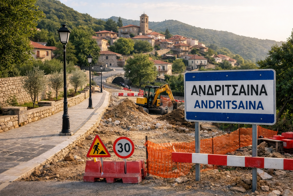 Δημοπρατείται το έργο για την ανάπλαση της Ανδρίτσαινας