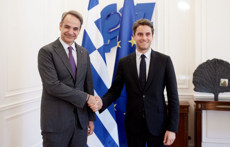 Συνάντηση του Κυριάκου Μητσοτάκη με τον πρώην πρωθυπουργό της Γαλλίας, Γκαμπριέλ Ατάλ