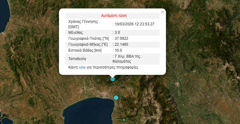 Καλαμάτα: Νέος ασθενής σεισμός «ταρακούνησε» την πόλη – Ευθ. Λέκκας: «Δεν υπάρχει λόγος ανησυχίας»