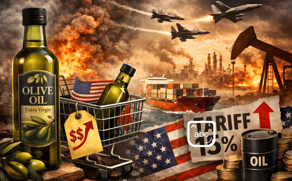 Πώς επηρεάζει ο πόλεμος στη Μέση Ανατολή την κατανάλωση ελαιολάδου στις ΗΠΑ;