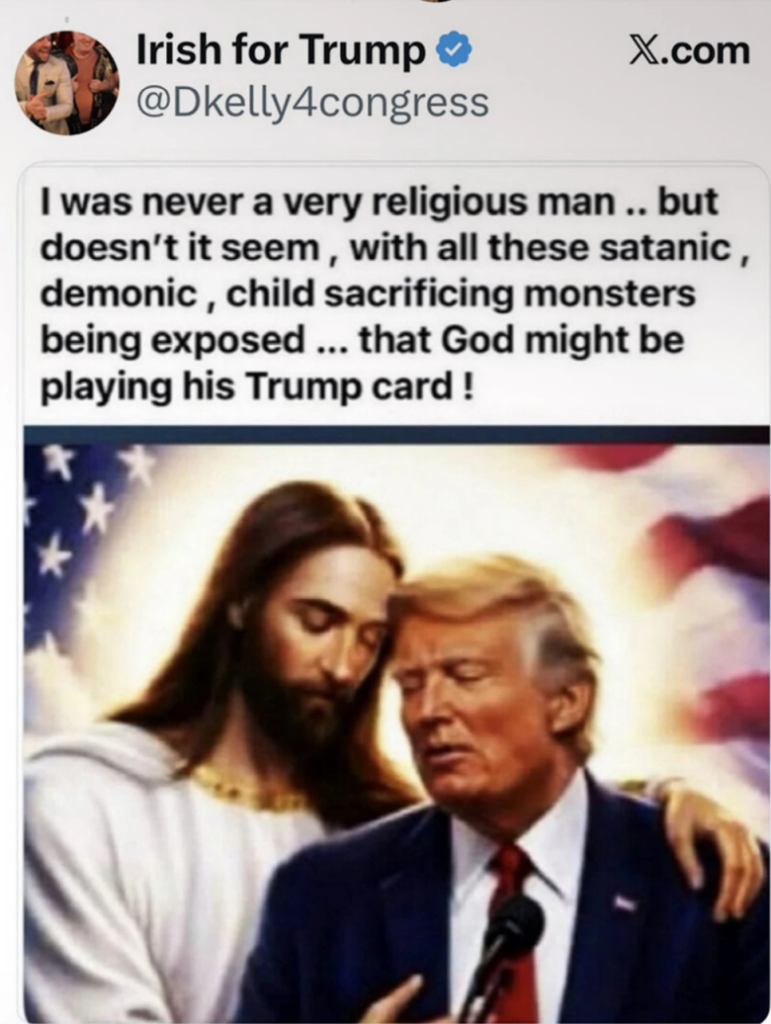 Ο Τραμπ ανήρτησε μια εικόνα με τον Ιησού να τον έχει αγκαλιά